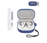 Coque de protection en silicone pour écouteurs EarFun Air Pro 4 - Durable et écologique - Avec trous précis - Résistante aux chocs, imperméable et agréable au toucher - Bleu