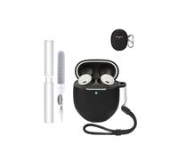 Coque de protection en silicone pour écouteurs Google Pixel Buds Pro 2 - Durable et écologique - Avec trous précis et compatibilité de charge - Noir