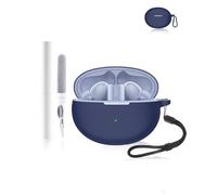 Coque de protection en silicone pour écouteurs Huawei Freebuds 5i - Durable et écologique - Avec trous précis et compatibilité de charge - Anti-choc - Toucher confortable - Bleu foncé