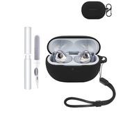 Coque de protection en silicone pour écouteurs Huawei FreeBuds Pro 4 - Durable et écologique - Avec trous précis et compatibilité de charge - Anti-chocs - Toucher confortable - Noir
