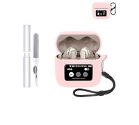 Coque de protection en silicone pour écouteurs JBL Tour Pro 3 - Durable et écologique - Avec trous précis et compatibilité de charge - Résistante aux chocs - Confortable au toucher - Rose