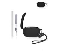 Coque de protection en silicone pour écouteurs JBL Wave Buds 2 - Durable et écologique - Avec trous précis et compatibilité de charge - Anti-choc - Toucher confortable - Noir