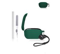 Coque de protection en silicone pour écouteurs JBL Wave Buds 2 - Durable et écologique - Avec trous précis et compatibilité de charge - Anti-choc - Toucher confortable - Vert foncé