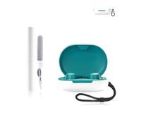 Coque de protection en silicone pour écouteurs JLab Go Air Sport - Durable et écologique - Avec trous précis et compatibilité de charge - Blanc