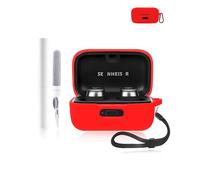 Coque de protection en silicone pour écouteurs sans fil Sennheiser Momentum True Wireless 4 - Durable et écologique - Avec trous précis et compatibilité de charge - Rouge