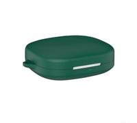 Coque de protection en silicone pour écouteurs Shokz OpenFit Pro, coque anti-chute et anti-poussière avec porte-clés, design entièrement enveloppé permettant le chargement sans fil vert foncé