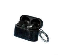 Coque de protection en silicone pour écouteurs Sony, WF-1000XM6, coque intégrale résistante aux chocs, prise en main douce pour la peau, coque portable légère, noir transparent (noir pailleté)