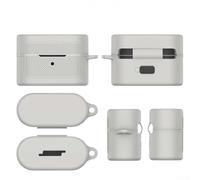 Coque de protection en silicone pour écouteurs Sony WF-1000XM6, étanche, anti-chute, anti-chocs, facile à nettoyer, design léger, pour le sport, les voyages, un usage quotidien (gris)