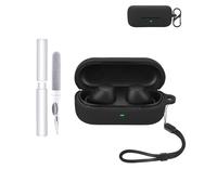 Coque de protection en silicone pour écouteurs Sony WF-C510 - Durable et écologique - Avec trous précis et compatibilité de charge - Noir