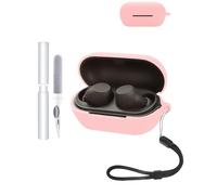 Coque de protection en silicone pour écouteurs Sony WF-C710N, durable et respectueux de l'environnement, avec trous précis et compatibilité de charge, résistant aux chocs, toucher agréable, rose