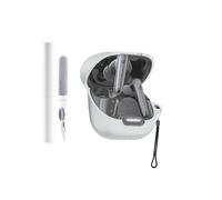 Coque de protection en silicone pour écouteurs Soundcore Liberty 4 NC - Durable et écologique - Avec trous précis et compatibilité de charge - Blanc