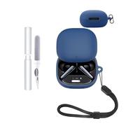 Coque de protection en silicone pour écouteurs Soundcore Liberty 4 Pro - Durable et écologique - Avec trous précis et compatibilité de charge - Bleu
