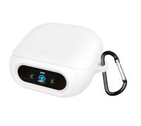 Coque de protection en silicone pour écouteurs Soundcore Liberty 5 Pro avec mousqueton, résistante aux chutes et à la poussière (blanc)