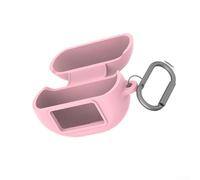 Coque de Protection en Silicone pour Écouteurs TOZO NC20 NC2O Pro, Housse Flexible Résistante aux Rayures avec Crochet(Pink)