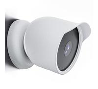 Coque de protection en silicone pour Google Nest Cam extérieur ou intérieur (batterie) étanche pour caméra de sécurité (noir) (blanc)