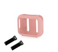 Coque de protection en silicone pour haut-parleur JBL For Go 4, parfaite pour les voyages et un usage quotidien (rose)