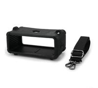 Coque de protection en silicone pour haut-parleur Marshall Emberton III avec bandoulière - Légère - Blanc et noir - Résistant aux rayures - Noir