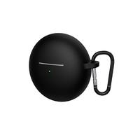 Coque de protection en silicone pour Huawei FreeBuds 7i - Avec mousqueton - Souple - Protection intégrale - Noir