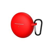 Coque de protection en silicone pour Huawei FreeBuds 7i, étui de protection avec mousqueton pour casque - Coque souple de protection intégrale antichoc (rouge)