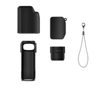 Coque de protection en silicone pour Insta 360 Luna Ultra avec capuchon d'objectif et pare-soleil (noir)
