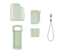 Coque de protection en silicone pour Insta 360 Luna Ultra avec capuchon d'objectif et pare-soleil (vert lumineux)