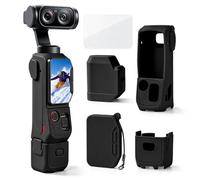 Coque de protection en silicone pour Insta360 Luna Ultra, housse souple avec protections d'écran en verre trempé, capuchon d'objectif, support de base en silicone pour accessoires d'appareil photo