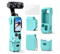 Coque de protection en silicone pour Insta360 Luna Ultra, housse souple avec protections d'écran en verre trempé, capuchon d'objectif, support de base en silicone pour accessoires d'appareil photo