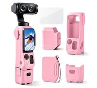 Coque de protection en silicone pour Insta360 Luna Ultra, housse souple avec protections d'écran en verre trempé, capuchon d'objectif, support de base en silicone pour accessoires d'appareil photo