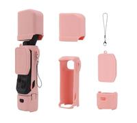 Coque de protection en silicone pour Insta360 Luna Ultra - Résistant aux rayures - Avec cordon anti-perte - Accessoires pour appareil photo Insta 360 Luna Ultra, rose, Simple et facile