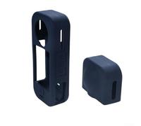 Coque de protection en silicone pour Insta360 X4 Air - Résistante aux chocs - Avec capuchon d'objectif - Texture antidérapante - Résistante aux rayures - Pour caméra 360 X4 Air (bleu)