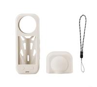 Coque de protection en silicone pour Insta360 X5 avec dissipation de la chaleur et accès transparent via des ouvertures précises de ports (blanc)