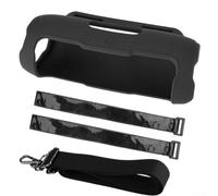 Coque de protection en silicone pour JBL Flip 7 - Coque épaisse anti-rayures avec sangle de transport - Bumper souple - Équipement de voyage en plein air - Noir ou bleu - Longueur 18,5 cm - Noir +