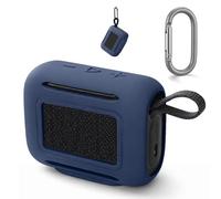 Coque de protection en silicone pour JBL Go 5, souple et résistante aux chocs, ajustement à 360°, sans couture, ultra fin, facile à nettoyer, lavable, découpes précises pour le chargement (bleu marine