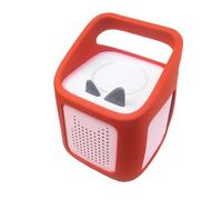 Coque de protection en silicone pour lecteur audio Tonies Toniebox 2, housse antichoc antidérapante avec poignée de transport portable, couleur unie, Rouge, Housse de protection en silicone pour