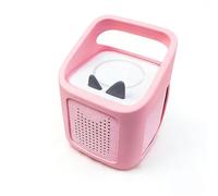 Coque de protection en silicone pour lecteur audio Tonies Toniebox 2, housse antichoc antidérapante avec poignée de transport portable, couleur unie, rose, Housse de protection en silicone pour