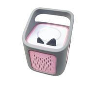 Coque de protection en silicone pour lecteur audio Tonies Toniebox 2, housse antichoc antidérapante avec poignée de transport portable, couleur unie, gris, Housse de protection en silicone pour