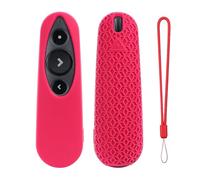 Coque de protection en silicone pour Logitech R500S/R500, sans fil, avec cordon de serrage pour présentateur R500 (rose rouge)
