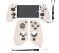 Coque de protection en silicone pour manette GameSir G8, coque de protection anti-rayures et antichoc avec cordon (blanc)