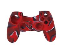 Coque de protection en silicone pour manette Sony PlayStation 4 PS4 Rouge/noir