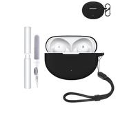 Coque de protection en silicone pour OnePlus Nord Buds 3 Pro Earbuds - Durable et écologique - Avec trous précis et compatibilité de charge - Anti-chocs - Toucher confortable - Noir