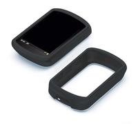 Coque de protection en silicone pour ordinateur de vélo Garmin Edge 540 et Edge 840 avec film trempé (noir)