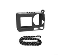 Coque de protection en silicone pour Osmo Action 4/3 Texture antidérapante et fonction lanière Noir