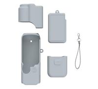 Coque de protection en silicone pour Pocket 4, Action, couleur argent | Housse de protection pour boîtier de protection, installation facile, housse étanche à la poussière, caméra d'action