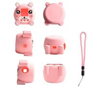 Coque de protection en silicone pour punirunes - Protection numérique interactive pour animaux de compagnie - Anti-chute et anti-rayures - Rose