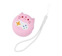 Coque de protection en silicone pour Punirunes Virtual Pet avec poignée souple et cordon pratique pour un usage quotidien (rose)