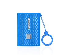 Coque de Protection en Silicone pour Samsung T7 Portable SSD, Housse de Protection pour Disques SSD Externes (500Go 1To 2To) (Bleu)