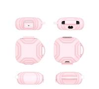 Coque de protection en silicone pour Shokz OpenFit Air T511 - Anti-rayures et antichoc - Couleur unie - Rose