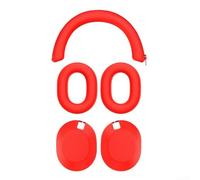 Coque de protection en silicone pour Sony WH1000XM6, bouclier anti-transpiration pour la durabilité des écouteurs (rouge)