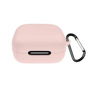 Coque de protection en silicone pour Soundcore P30i, avec mousqueton pour écouteurs - Protection complète pour Soundcore P30i - Anti-chute et anti-poussière - Rose
