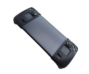 Coque de protection en silicone pour Steam Deck/OLED, antidérapante avec prise en main améliorée pour console de jeu portable, revêtement anti-poussière pour accessoires Steam Deck (noir)